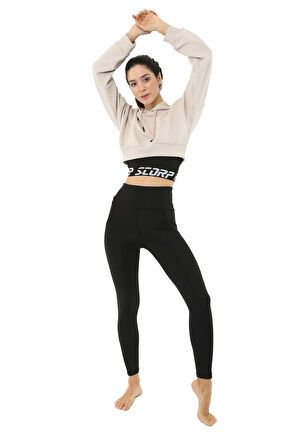 Scorp Joy Yüksek Bel Cepli Spor Tayt Siyah