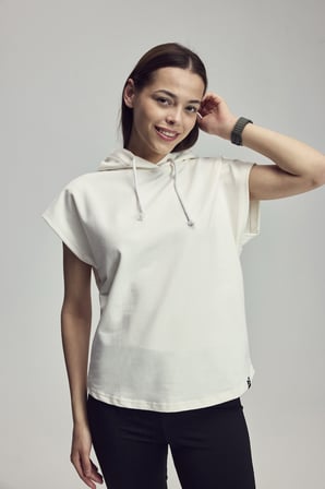 Scorp Nexa Kadın Kolsuz Sweatshirt Beyaz