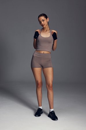 Scorp Perfectum Kadın Halter Yaka Spor Atlet Top Tank Vizon