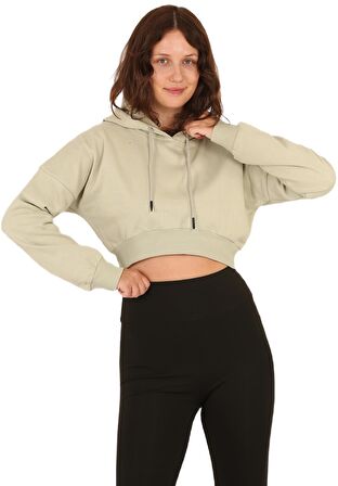 Scorp Storm Crop Kapüşonlu Sweatshirt Mint