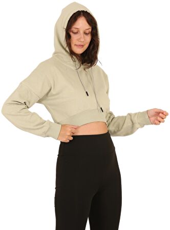 Scorp Storm Crop Kapüşonlu Sweatshirt Mint