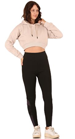 Scorp Storm Crop Kapüşonlu Sweatshirt Bej