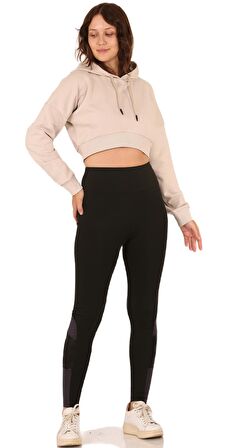 Scorp Storm Crop Kapüşonlu Sweatshirt Bej