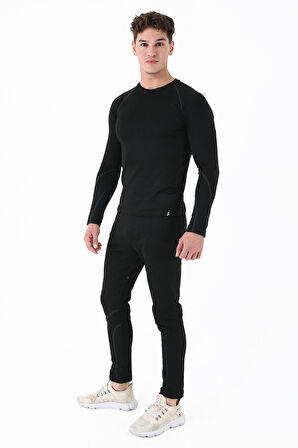 Scorp Thermo-Fit Erkek Termal İçlik Alt Kayak İçliği Siyah