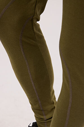 Scorp Thermo-Fit Erkek Termal İçlik Alt Kayak İçliği Askeri Haki Yeşil