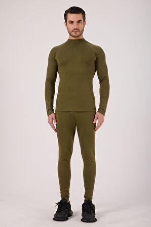 Scorp Thermo-Fit Erkek Termal İçlik Alt Kayak İçliği Askeri Haki Yeşil
