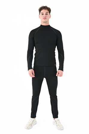 Scorp Thermo-Fit Erkek Termal İçlik Takım Alt Üst Kayak İçliği Siyah