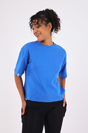 Scorp Zen Kadın Crop Tişört Saks Mavi