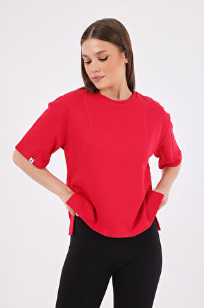 Scorp Zen Kadın Crop Tişört Kırımızı
