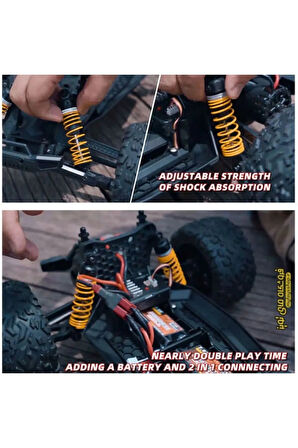 ELEKTRİKLİ RC 1:8 ÖLÇEK SERVO MOTOR SÜSPANSİYONLU ARAZİ ARACI SPOR ARAÇ 85 KM HIZ RC ARAÇ