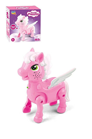 Unicorn Pony Işıklı Sesli Pilli Yürüyen Mavi-Pembe Oyuncak Figür (RENK BELİRTİNİZ LÜTFEN)