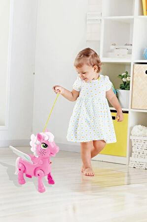 Unicorn Pony Işıklı Sesli Pilli Yürüyen Mavi-Pembe Oyuncak Figür (RENK BELİRTİNİZ LÜTFEN)