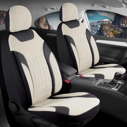Seat İbiza Keten Oto Koltuk Kılıfı Ön Arka Set Bej Edition SCR