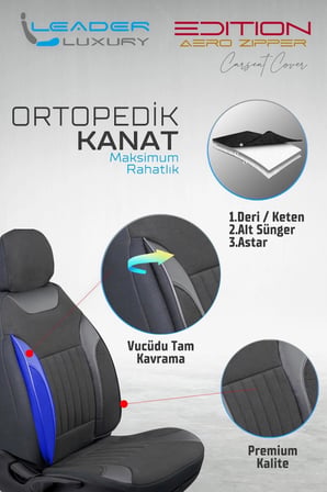 Renault R12 TSW Keten Oto Koltuk Kılıfı Ön Arka Set Dark Siyah Edition SCR
