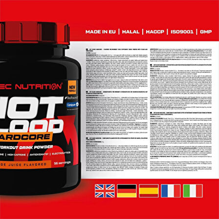 Scitec Nutrition Hot Blood Hardcore Pump Preworkout (700 gr.) - 56 servis