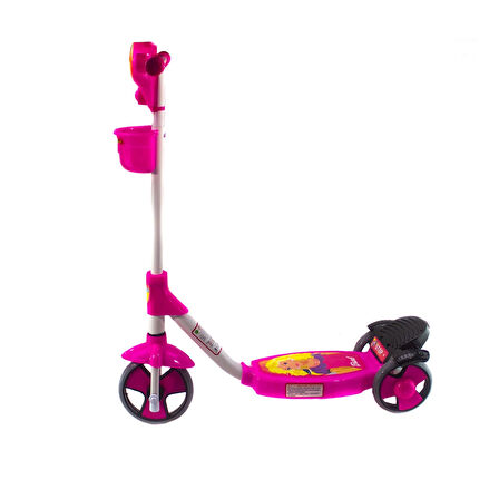 Scooter 3 Tekerlekli Frenli Prenses Scooter Sepetli 81 Cm