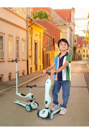 Premium Oturaklı Çocuk Scooter 3 Tekerlekli Led Işıklı Scooter Yükseklik Ayarlı 1-6 Yaş