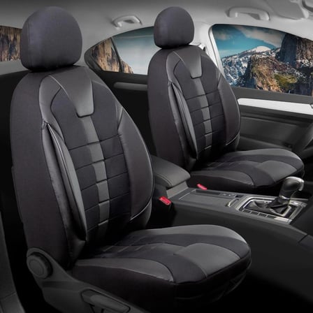
Volvo S70 Uyumlu Deri Detaylı Oto Koltuk Kılıfı Ön Arka Set Vista Siyah SC