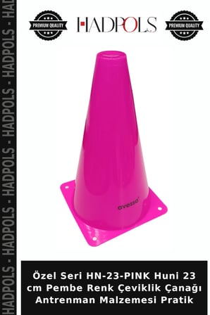 Özel Seri HN-23-PINK Huni 23 cm Pembe Renk Çeviklik Çanağı Antrenman Malzemesi Pratik