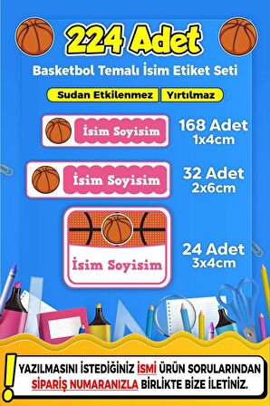 Okul Kreş Kişiye Özel İsim Yazılabilen Etiket Seti - 48