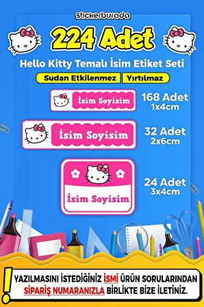 Okul Kreş Kişiye Özel İsim Yazılabilen Etiket Seti - 11
