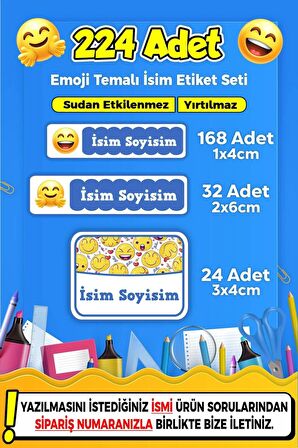 Okul Kreş Kişiye Özel İsim Yazılabilen Etiket Seti - 35