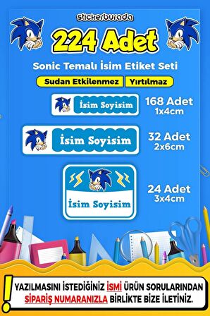 Okul Kreş Kişiye Özel İsim Yazılabilen Etiket Seti - 9