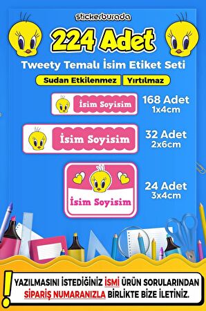 Okul Kreş Kişiye Özel İsim Yazılabilen Etiket Seti - 23