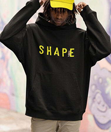 Shape(Şekil) ön ve arka ayıcık baskılı erkek sweatshirt 