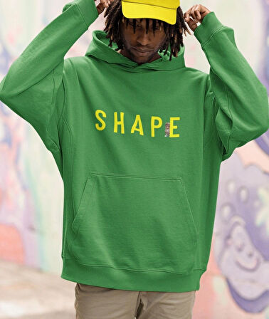 Shape(Şekil) ön ve arka ayıcık baskılı erkek sweatshirt 