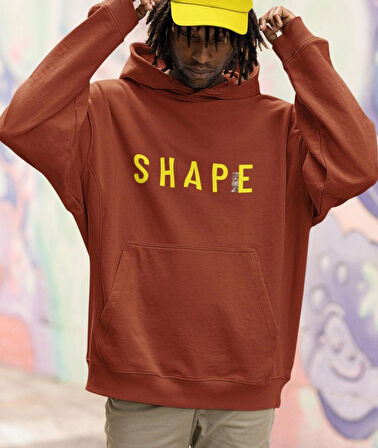 Shape(Şekil) ön ve arka ayıcık baskılı erkek sweatshirt 