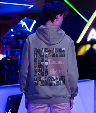 peaky blinders-thomas shelby albüm baskılı kapüşonlu kanguru cep sweatshirt