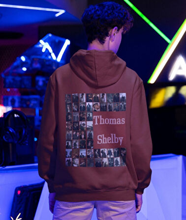 peaky blinders-thomas shelby albüm baskılı kapüşonlu kanguru cep sweatshirt