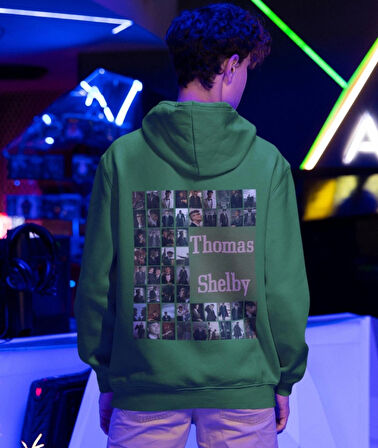 peaky blinders-thomas shelby albüm baskılı kapüşonlu kanguru cep sweatshirt