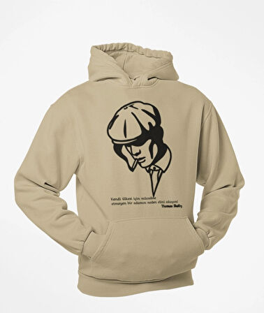 Kara kalem temalı thomas shelby 3 iplik sweatshirt