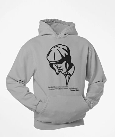 Kara kalem temalı thomas shelby 3 iplik sweatshirt