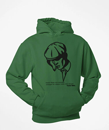 Kara kalem temalı thomas shelby 3 iplik sweatshirt