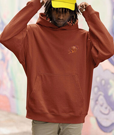 Borcelle basket ball baskılı erkek sweatshirt 