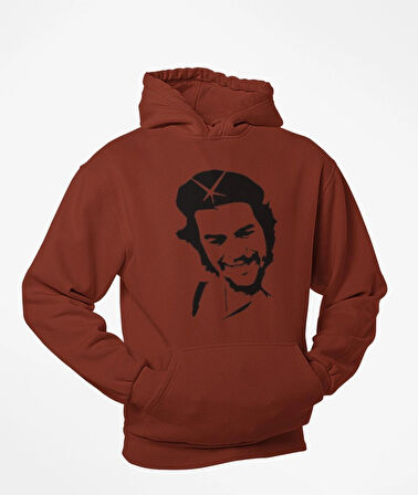 Che Guevara temalı kanguru sweatshirt