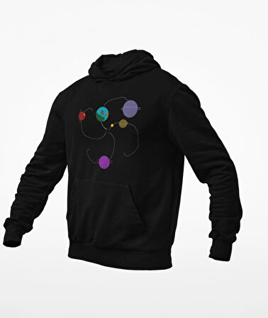 Gezegen baskılı sweatshirt
