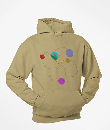 Gezegen baskılı sweatshirt