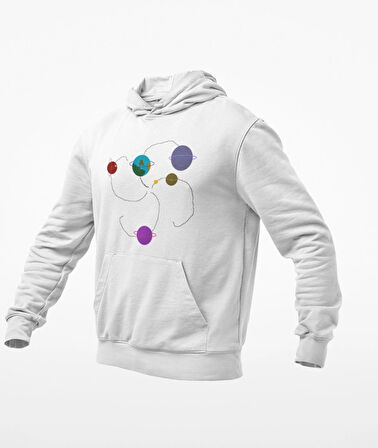 Gezegen baskılı sweatshirt