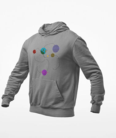Gezegen baskılı sweatshirt