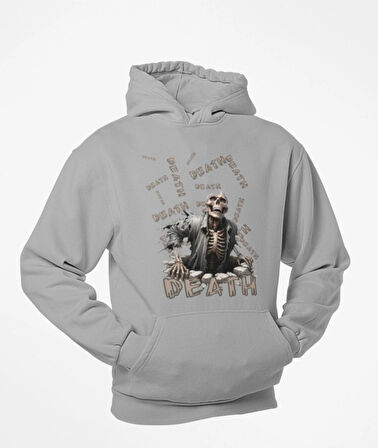 Death(ölüm) baskılı erkek sweatshirt