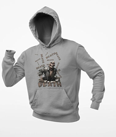 Death(ölüm) baskılı erkek sweatshirt