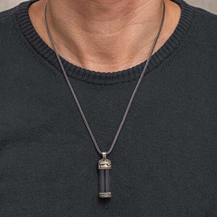 Gümüş İçi Açılabilen Muska Kabı Cevşen Erkek Kolye