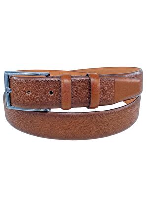 3.5 cm Klasik %100 Hakiki Deri Lüks Kemer Taba Tosado Desenli
