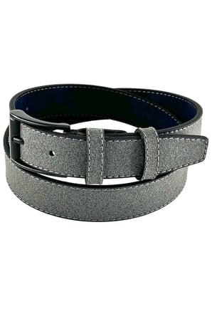 Gri Çocuk Boy Suni Deri Dikişli Model 3 cm.lik Garson Klasik Kemer Okul Kemeri - G15