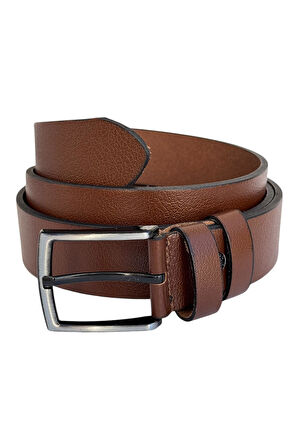 Taba Büyük Beden Hakiki Deri 4 cm. Tokalı Düz Model Erkek Kemer - 411-Battal