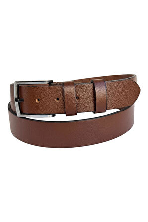 Taba Büyük Beden Hakiki Deri 4 cm. Tokalı Düz Model Erkek Kemer - 411-Battal